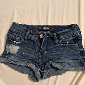 Hollister Women's Blue Denim Shorts